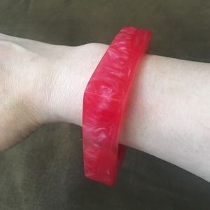 Pink Resin Bangle Bracelet